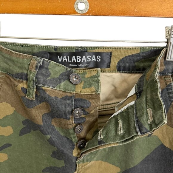 Valabasas Mens Camo Cargo Commander Stacked Flare Jeans Size 32 Streetwear - Picture 9 of 13